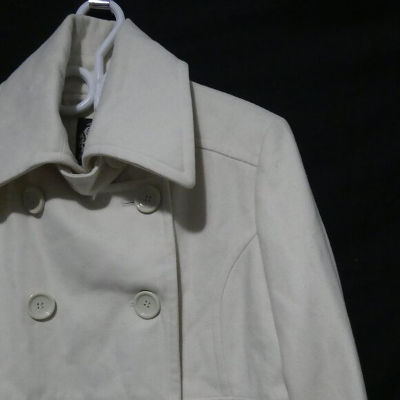 ESPRIT | large | Ivory Pea Coat | Dry Clean Only - Picture 5 of 15